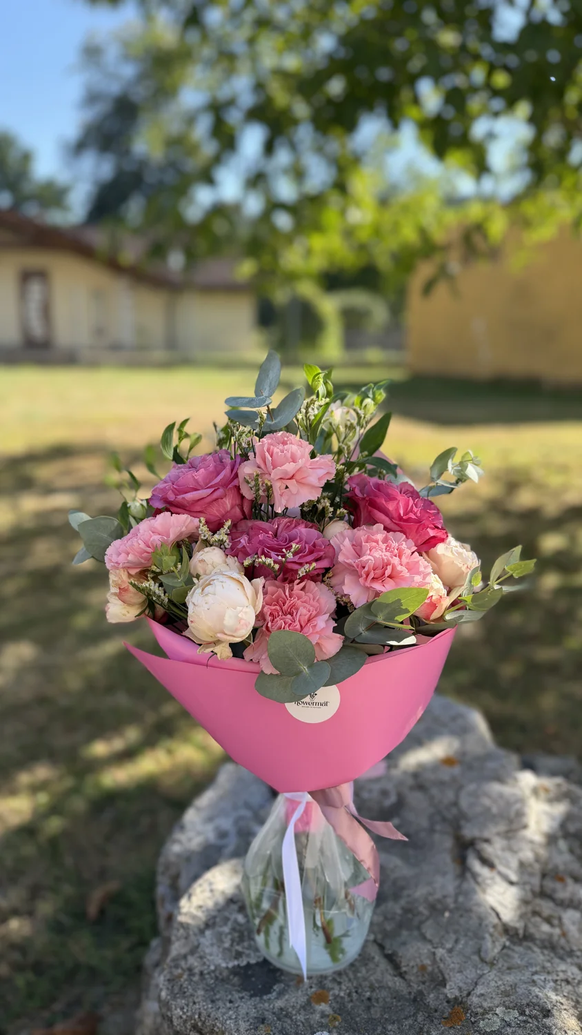 Ružová miešaná kytica — Flowermat